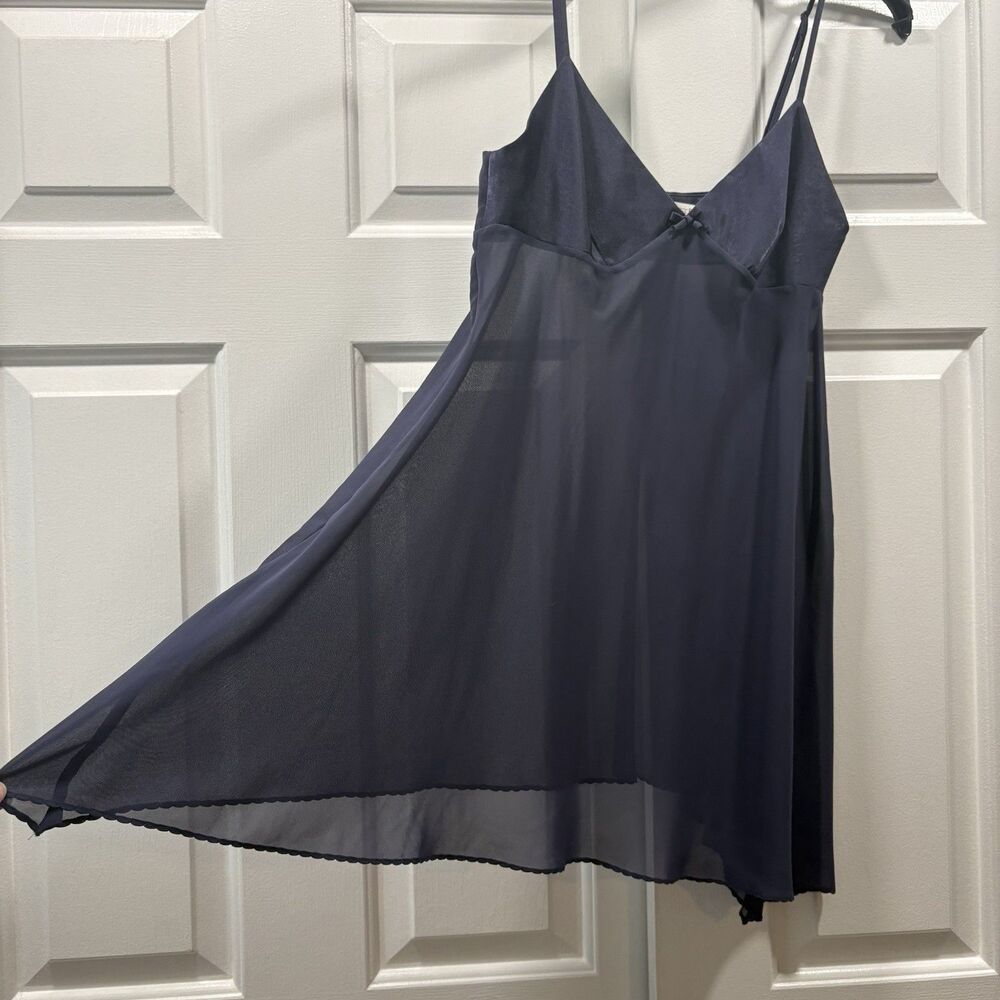 Victoria’s Secret Navy Sheer Babydoll Nighty Size S Sleep Dress Nightie Lingerie